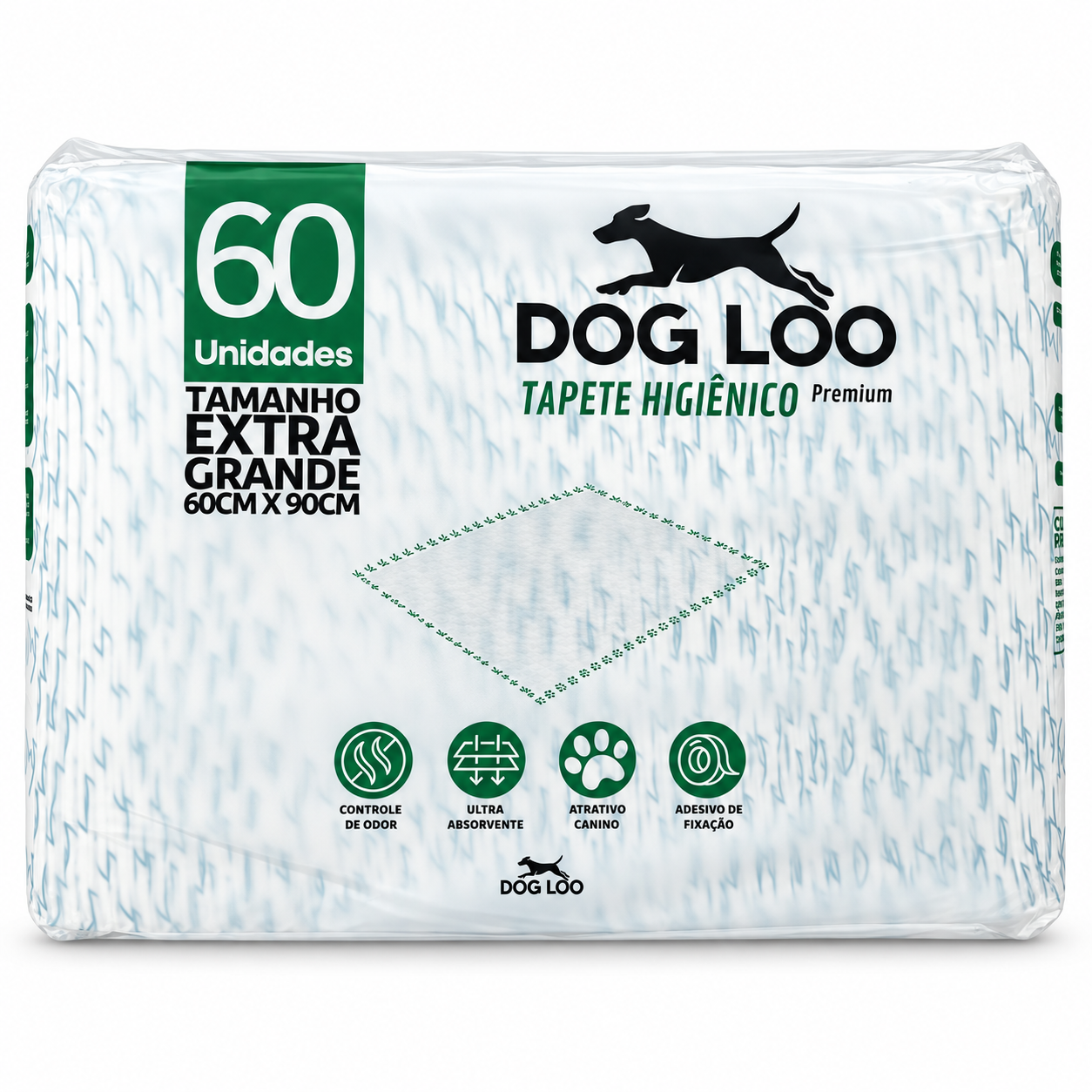 Tapete Higiênico Dog Loo Normal 60×90 cm — 30 Unidades