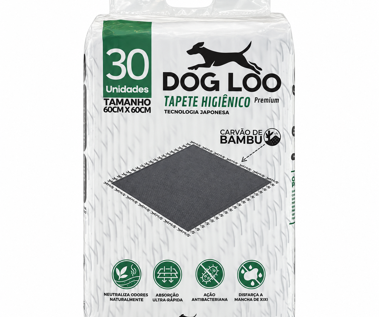 Dog Loo Carvão Ativado 60×60 cm — 30 unidades