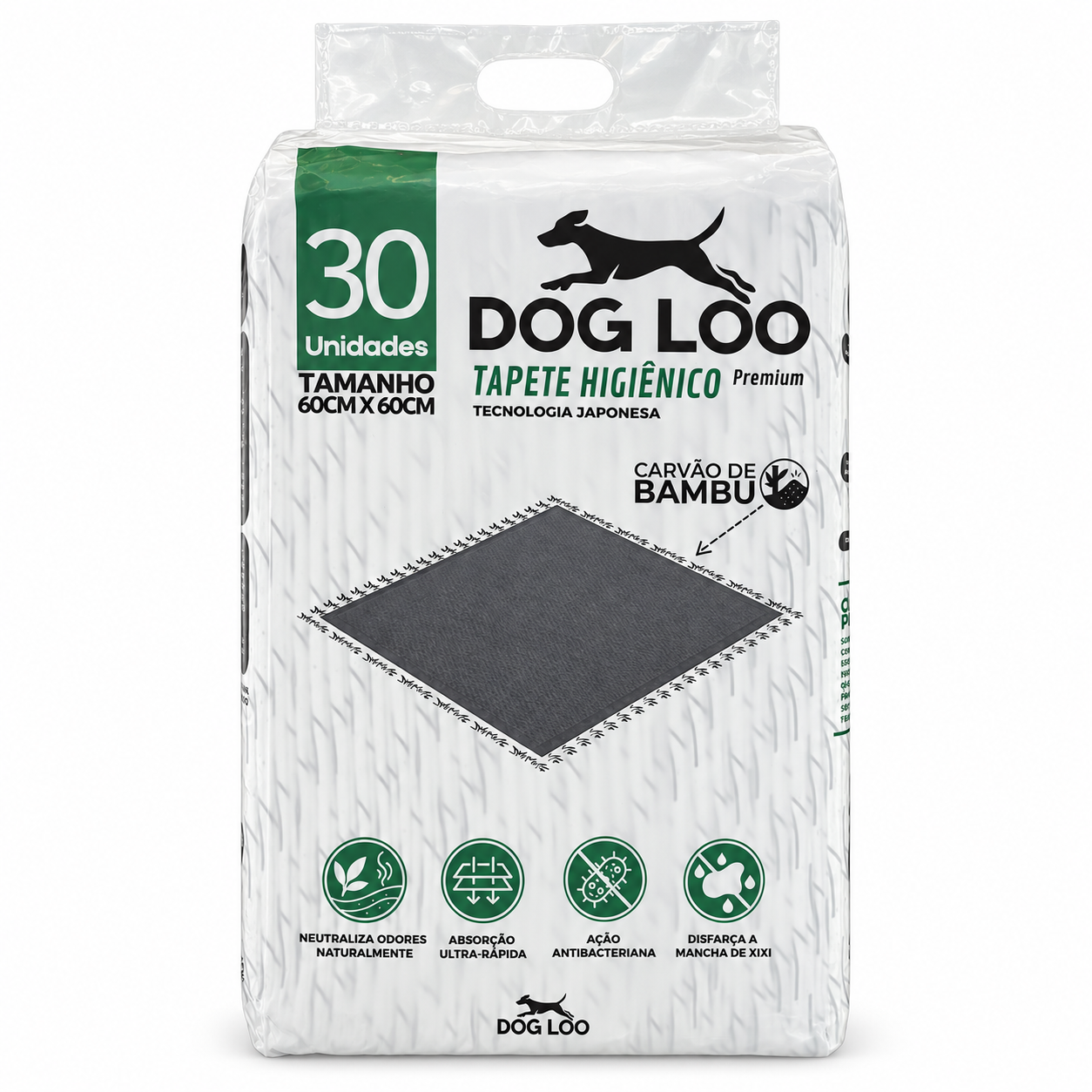 Dog Loo Carvão Ativado 60×60 cm — 30 unidades