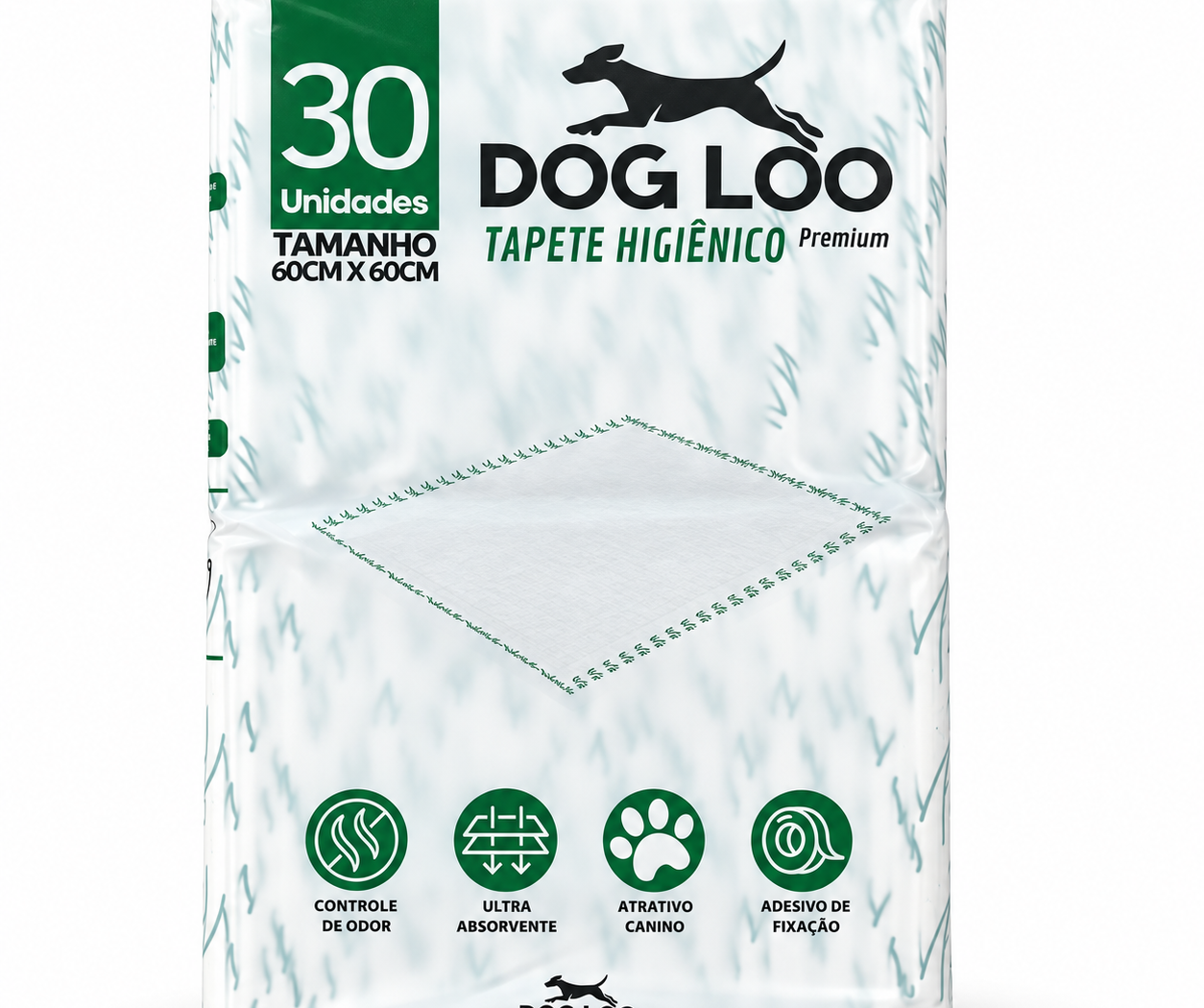 Tapete Higiênico Dog Loo Normal 60×60 cm — 30 Unidades
