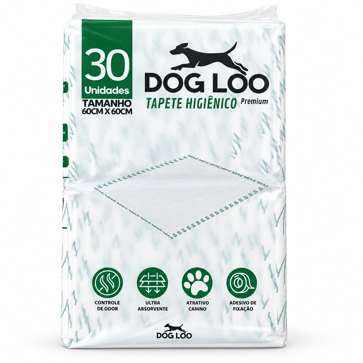 Tapete Higiênico Dog Loo Normal 60×60 cm — 30 Unidades