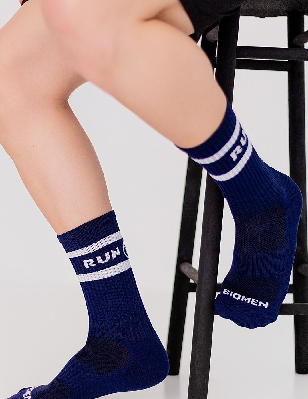Meia Esportiva Biomen RUN Unissex – Kit 3 Pares